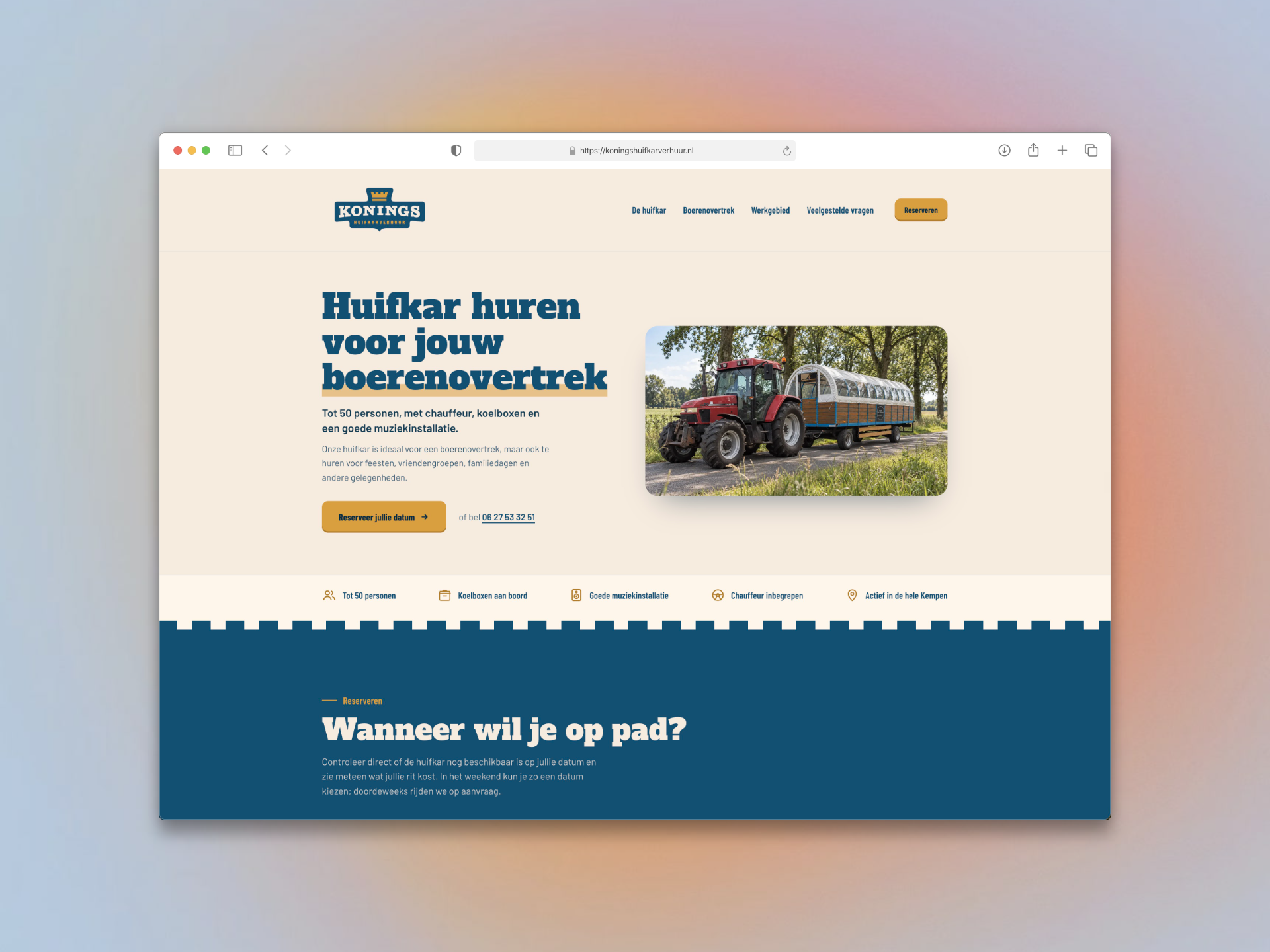 Konings Huifkarverhuur product screenshot